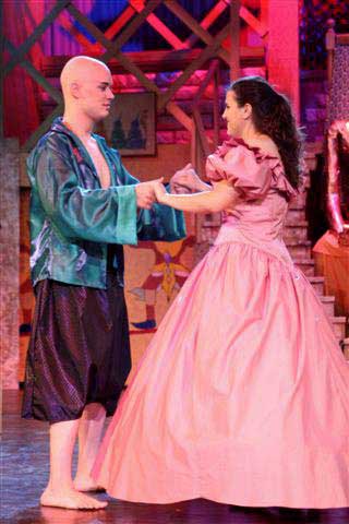 The King (junior Brad Witucki) and Anna (senior Elaina Daoulas) dance the polka