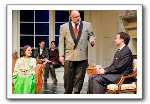 Sophia Bushong as Julia Seton, Ryan Kincaid as Ned Seton, Allison Leigh Corke as Linda Seton, Paul Douglas Michnewicz as Edward Seton, and John Adams
