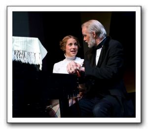 Maddy Curtis as Beth with Bob Chaves as Mr Laurence performing Off To Massachusetts