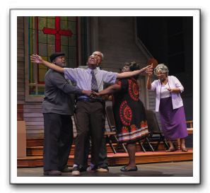 William T. Newman, Jr. as Sir, Ellis Foster as Bobby, Frederick Strother as Deacon, Almonica Caldwell as Clara, and Bernardine Mitchell as Sarah
