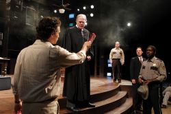 Sebastian Arcelus as Jake Brigance, Evan Thompson as Judge Omar Noose, Hugh Nees as Mr. Pate, Brennan Brown as Rufus Buckley and Chike Johnson as Sheriff Ozzie Walls
