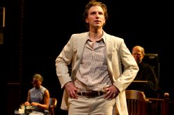 Trena Bolden Fields as Norma, Sebastian Arcelus as Jake Brigance and Evan Thompson as Judge Omar Noose
