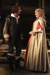 Eric Hissom as Cyrano and Brenda Withers as Roxane