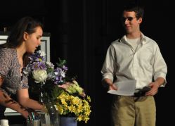 Clara Nice (as Theresa Bedell) and Josh Eddy (as Howard Siegel)