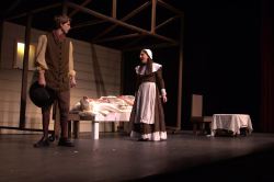 Keegan Cotton (John Proctor) and Rebecca Edelstein (Abigail Williams)