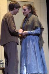 Keegan Cotton (John Proctor) and Elena Lagon (Elizabeth Proctor)