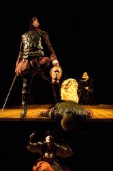 John Tufts as Sharpe, Richard Elmore as Richard and Christine Albright as Judith