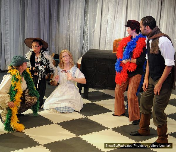 Susanne Bard, Kathleen Mil, Liz Cassedy (Alice), Ronda Ansted and Ryan Willis (Ensemble)