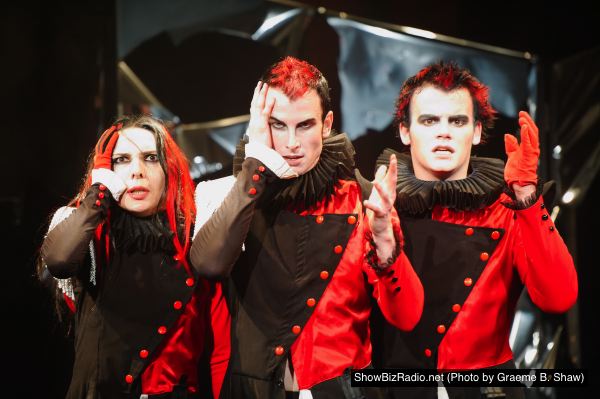 Philip Fletcher, Irina Tsikurishvili, and Alex Mill as Iago