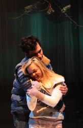 Pete (Elliot Kashner) and Ginette (Jessica Shearer) embrace