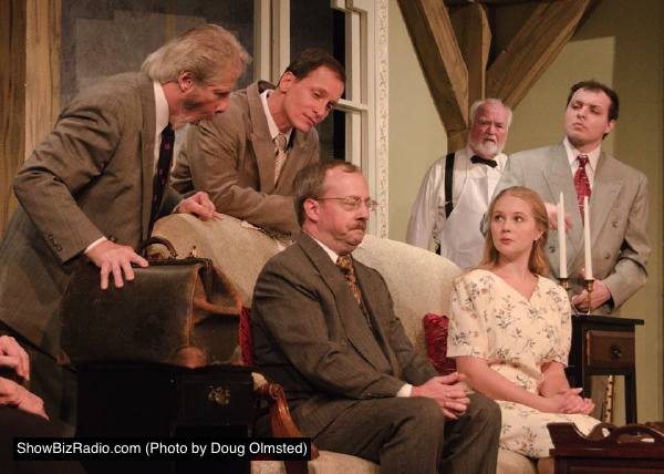 Blore Unmasked. Standing, David James, Richard Isaacs, Bailey R. Center, Evan Milberg, Seated Gary Cramer and Jenni Patton