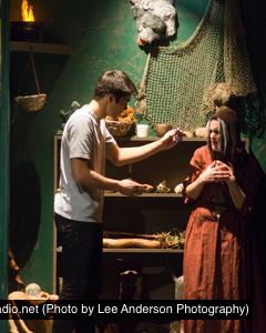 Alex Wong as Romeo and Tricia O'Neill-Politte as Apothecary