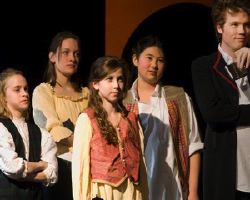 Erik Harrison as Mercutio, Chorus as Lily Penn, Samantha White, Megan Wirtz, Diana Kleiman