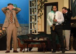 John Shackelford (Max Levene), Brandon DeGroat (Joe Pendleton), and Cal Whitehurst (Mr. Jordan)