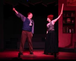 Harv Lester (Sweeney Todd) and Jennifer Pagnard (Mrs. Lovett)
