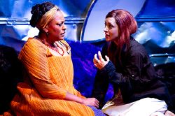 Inga Ballard as Lucetta and Miriam Silverman as Julia
