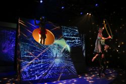 Karen O'Connell as Laika and Katrina Clark as the Moon in 'Laika the Space Dog'