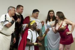 Michael McCarthy as Manes, Gary Wynn as the Spartan Ambassador, Sidney Davis as Micon, Paul Davis as the Athenian Magistrate, Erin Michelle Jones as Calonice, and Lauren Beward as Myrrhine