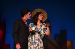 Des O'Brien as Nathan Detroit and Anna Martone as Adelaide