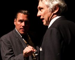 Eric Lucas as prosecutor Robert Crowe and Michael Kramer as defense attorney Clarence Darrow