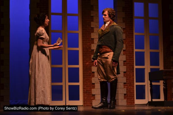 Caitlin McWethy (Elizabeth Bennet), Michael Ryan Neely (Mr. Darcy)