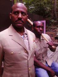 Cristopher Dinwiddie, left, as Tech Sergeant Vernon C. Waters, with Jivon Jackson as Private James Wilkie