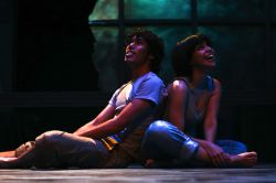 Rafael Sebastian Medina and Nora Achrati as Swimmer and Runner