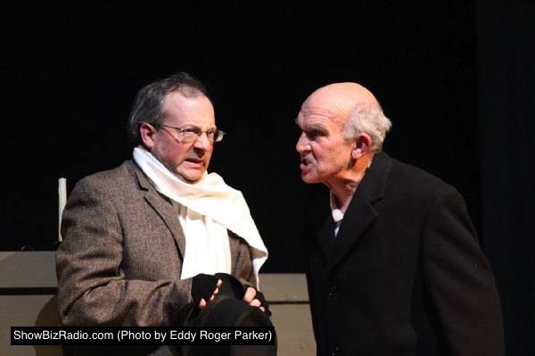 Gary Cramer (Bob Cratchit) and Fred Lash (Scrooge)