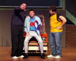 Christopher Harris (Dave), Michael Gale (Malcolm), and James Hotsko (Jerry)