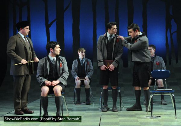 Melchior (Matthew Kacergis) stands up for Moritz (Parker Drown)