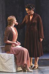 Aaryn Kopp as Virgilia and Diane D'Aquila as Volumnia