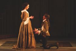 Aaryn Kopp as Thekla and Nick Dillenburg as Max Palladini