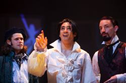 Robert Bowen Smith as Basil, Dallas Tolentino as Dorian Gray and Joseph Carlson as Lord Henry