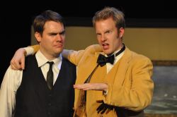 Robert King as Picasso and David Carter as Einstein