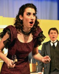 Famed can-can dancer 'The Shrimp' (Catherine Ariale) poses as the wife of mild-mannered Dr. Petypon (Forrest Browne) and commits a deadly social faux pas at a country engagement party
