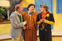Matthew McGee as Octave, Michael Glenn as Scapin and Bradley Foster Smith as Sylvestre