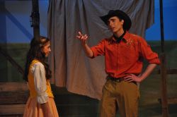 Tiffanie Snyder as Ado Annie and Cameron Mitchell as Will Parker
