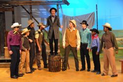Michael McMillen as Ali Hakim with Ross Munk, Jennifer Clogg, Louay Youssef, Adit Mahmood, Michael McShane, Ben Greene, Justin Harmon, Memuna McShane