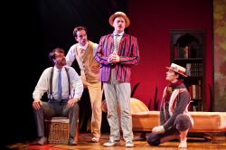 Tim Getman as George, Rob Jansen as Harris, Tom Story as Jerome, Alex Mills as Montmorency.