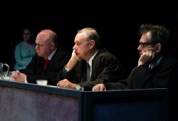 Paul Klingenberg as Judge Norris, Craig Miller as Judge Haywood, Tel Monks as Judge Ives.
