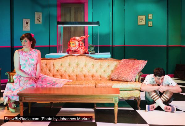 Emery Erin as Rosalie, Anna Lynch as Rosalinda the Fish and Tony Strowd as Jonathan
