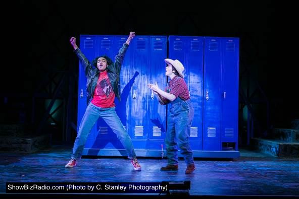 Ren (Gabby Bullard) and Willard (Katie Barack) during the number 'I Can't Stand Still'