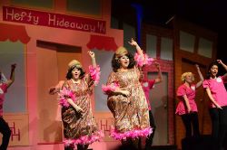 Tracy (Corrieanne Stein) and her Mom, Edna (Jeffrey Morse) are revealed in Mr. Pinky's finest in 'Welcome to the 60s'